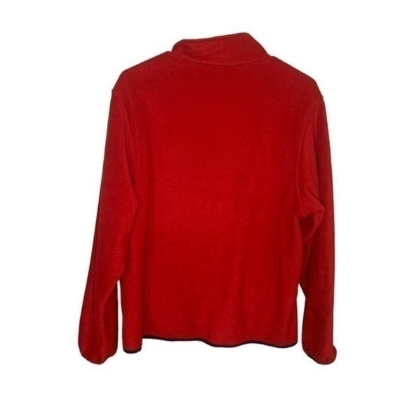Woolrich Red Zip Up Fleece Sweater Size Large - Picture 2 of 4
